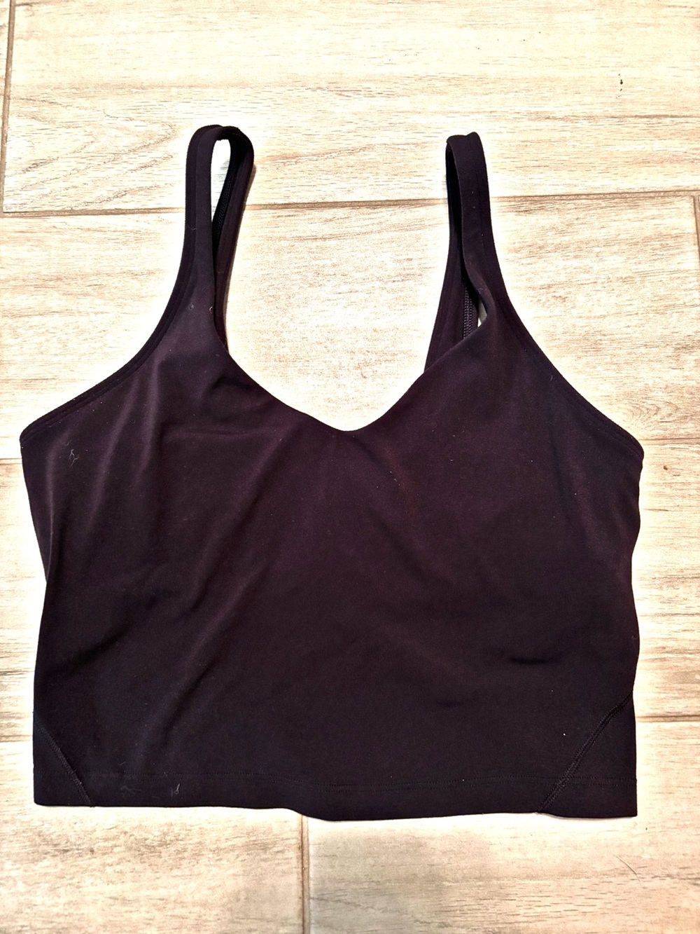 lululemon Black Cropped Tank Top, Small